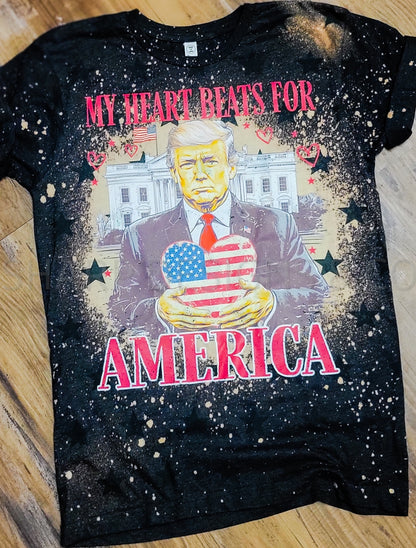 My heart beats for America Tee
