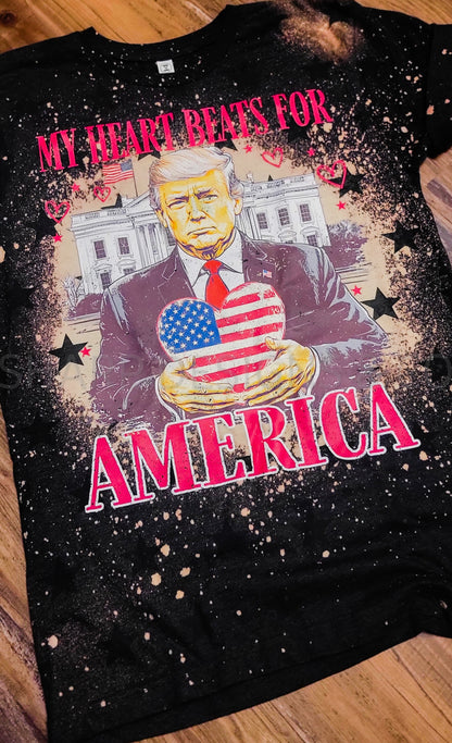 My heart beats for America Tee