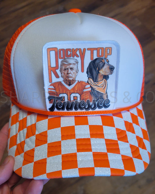 Rocky Top Checkered Trucker Hat